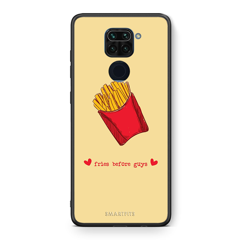 Θήκη Αγίου Βαλεντίνου Xiaomi Redmi Note 9 Fries Before Guys από τη Smartfits με σχέδιο στο πίσω μέρος και μαύρο περίβλημα | Xiaomi Redmi Note 9 Fries Before Guys case with colorful back and black bezels