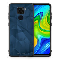 Thumbnail for Θήκη Xiaomi Redmi Note 9 Blue Abstract Geometric από τη Smartfits με σχέδιο στο πίσω μέρος και μαύρο περίβλημα | Xiaomi Redmi Note 9 Blue Abstract Geometric case with colorful back and black bezels