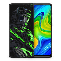 Thumbnail for Θήκη Αγίου Βαλεντίνου Xiaomi Redmi Note 9 Green Soldier από τη Smartfits με σχέδιο στο πίσω μέρος και μαύρο περίβλημα | Xiaomi Redmi Note 9 Green Soldier case with colorful back and black bezels