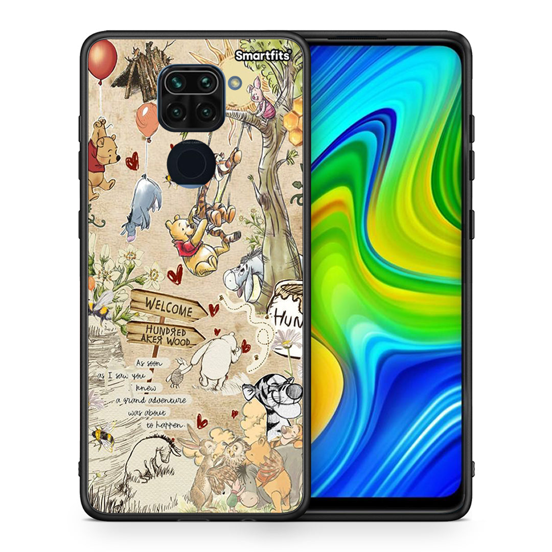 Θήκη Xiaomi Redmi Note 9 Happy Friends από τη Smartfits με σχέδιο στο πίσω μέρος και μαύρο περίβλημα | Xiaomi Redmi Note 9 Happy Friends case with colorful back and black bezels