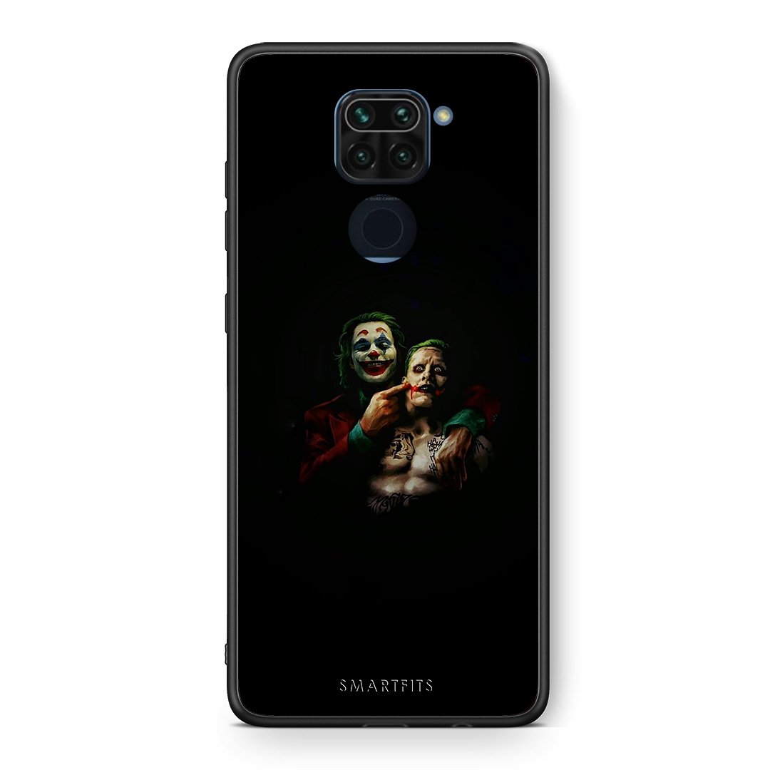 Θήκη Xiaomi Redmi Note 9 Clown Hero από τη Smartfits με σχέδιο στο πίσω μέρος και μαύρο περίβλημα | Xiaomi Redmi Note 9 Clown Hero case with colorful back and black bezels