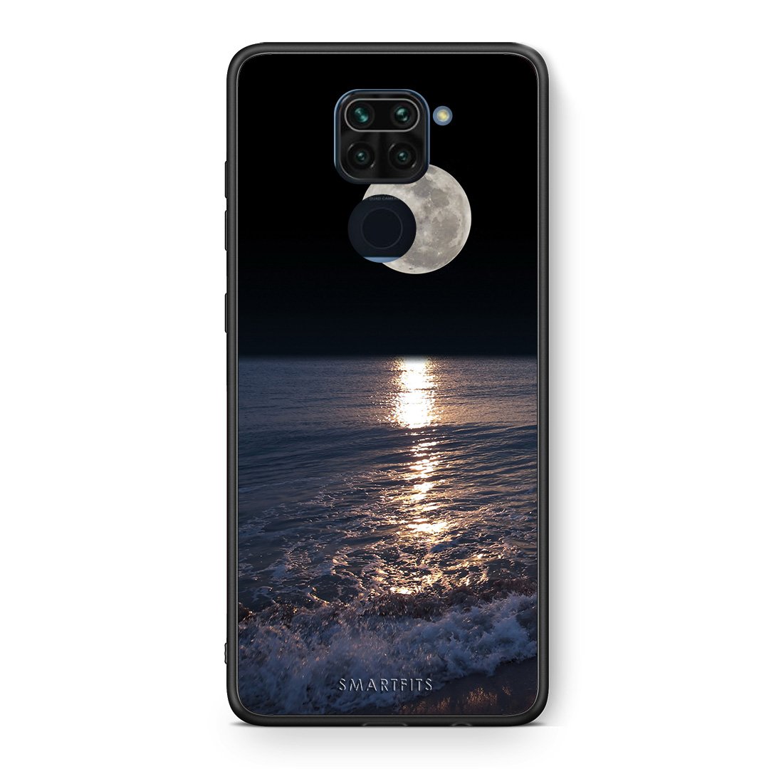 Θήκη Xiaomi Redmi Note 9 Moon Landscape από τη Smartfits με σχέδιο στο πίσω μέρος και μαύρο περίβλημα | Xiaomi Redmi Note 9 Moon Landscape case with colorful back and black bezels