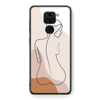 Thumbnail for Θήκη Xiaomi Redmi Note 9 LineArt Woman από τη Smartfits με σχέδιο στο πίσω μέρος και μαύρο περίβλημα | Xiaomi Redmi Note 9 LineArt Woman case with colorful back and black bezels