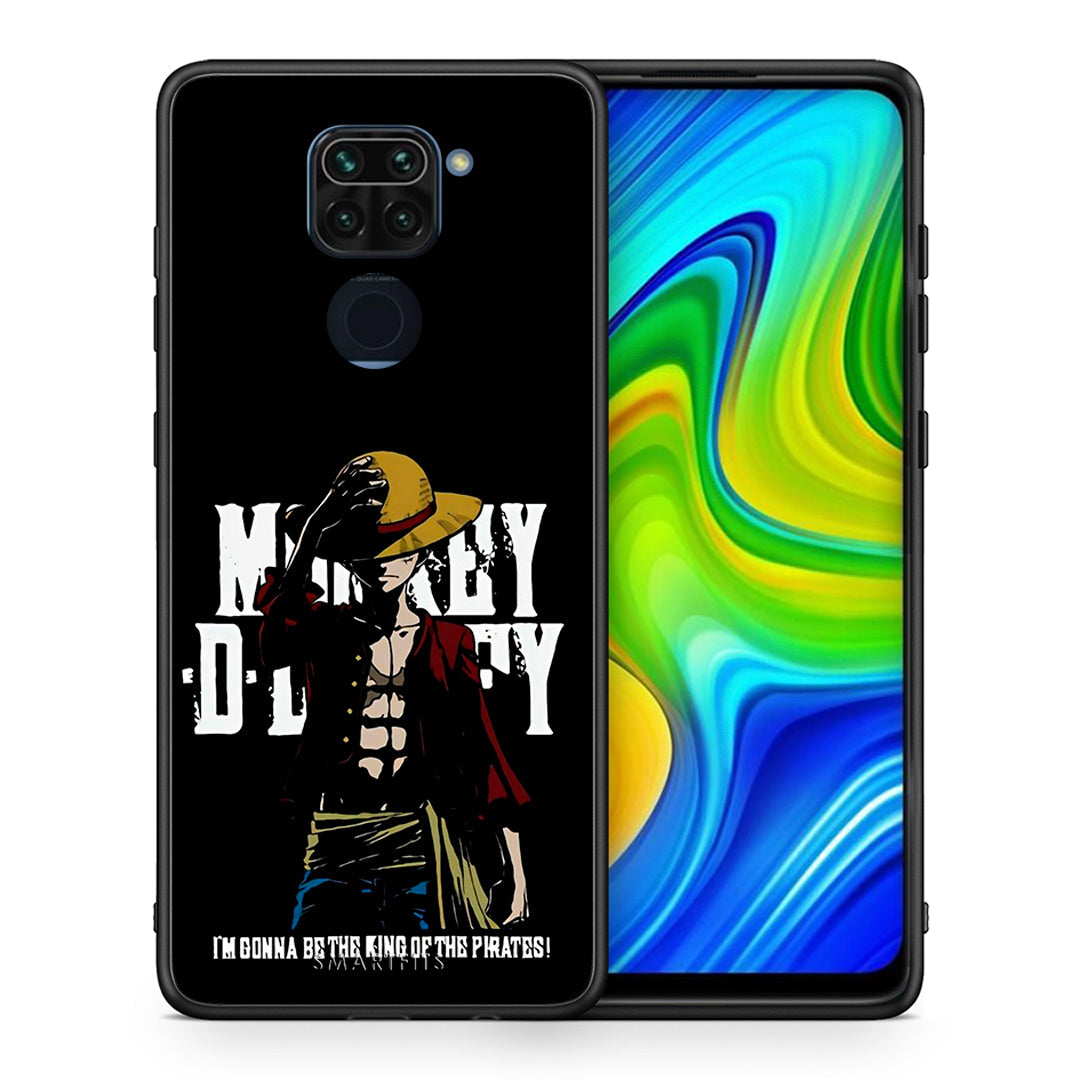 Θήκη Xiaomi Redmi Note 9 Pirate King από τη Smartfits με σχέδιο στο πίσω μέρος και μαύρο περίβλημα | Xiaomi Redmi Note 9 Pirate King case with colorful back and black bezels