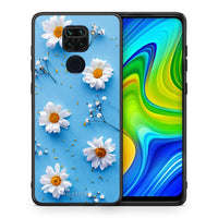 Thumbnail for Θήκη Xiaomi Redmi Note 9 Real Daisies από τη Smartfits με σχέδιο στο πίσω μέρος και μαύρο περίβλημα | Xiaomi Redmi Note 9 Real Daisies case with colorful back and black bezels