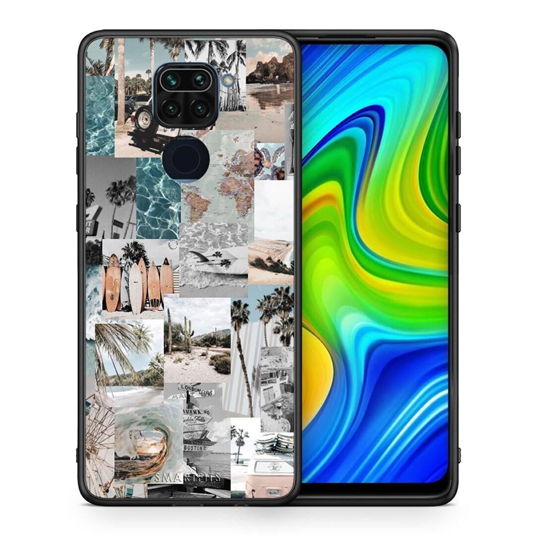 Θήκη Xiaomi Redmi Note 9 Retro Beach Life από τη Smartfits με σχέδιο στο πίσω μέρος και μαύρο περίβλημα | Xiaomi Redmi Note 9 Retro Beach Life case with colorful back and black bezels