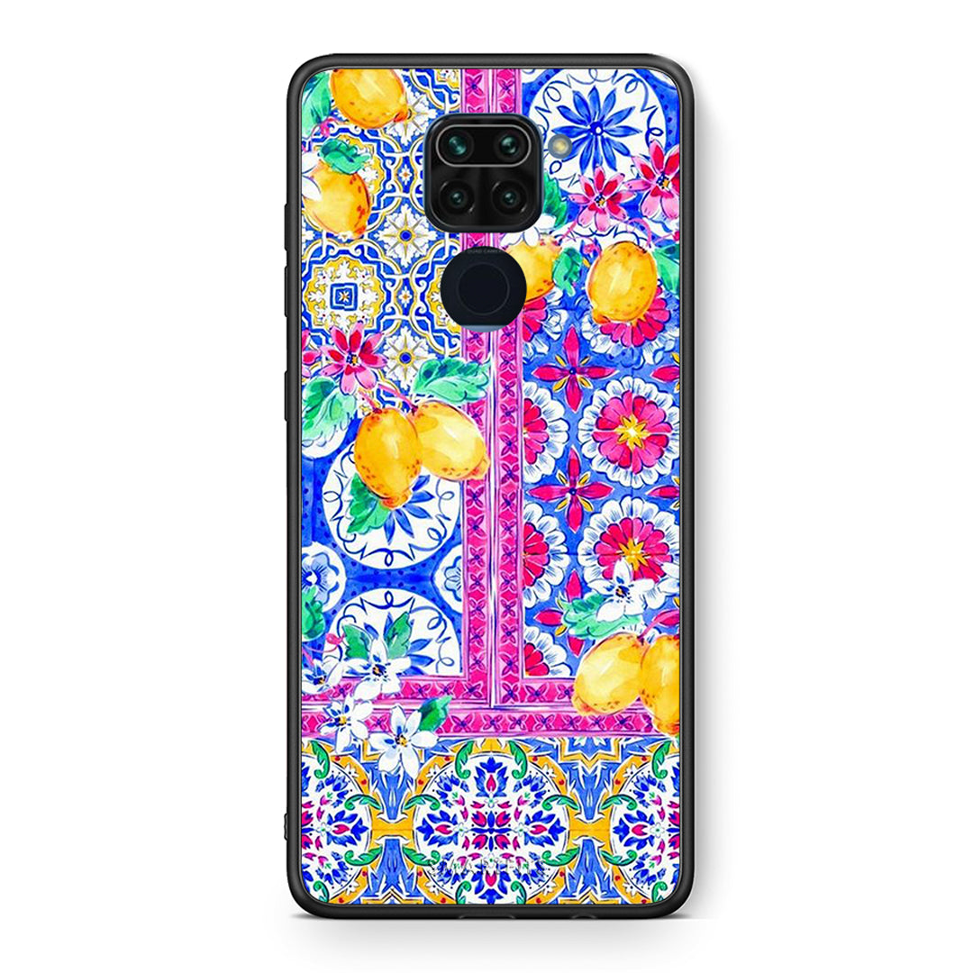 Θήκη Xiaomi Redmi Note 9 Retro Spring από τη Smartfits με σχέδιο στο πίσω μέρος και μαύρο περίβλημα | Xiaomi Redmi Note 9 Retro Spring case with colorful back and black bezels