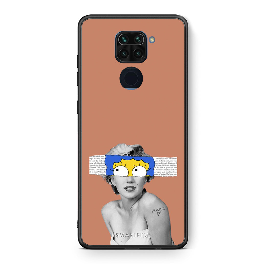 Θήκη Xiaomi Redmi Note 9 Sim Merilyn από τη Smartfits με σχέδιο στο πίσω μέρος και μαύρο περίβλημα | Xiaomi Redmi Note 9 Sim Merilyn case with colorful back and black bezels