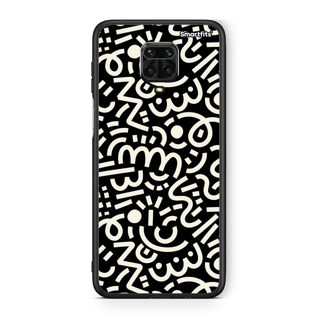 Xiaomi Redmi Note 9S / 9 Pro Doodle Art Θήκη από τη Smartfits με σχέδιο στο πίσω μέρος και μαύρο περίβλημα | Smartphone case with colorful back and black bezels by Smartfits