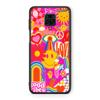 Thumbnail for Xiaomi Redmi Note 9S / 9 Pro Hippie Love θήκη από τη Smartfits με σχέδιο στο πίσω μέρος και μαύρο περίβλημα | Smartphone case with colorful back and black bezels by Smartfits