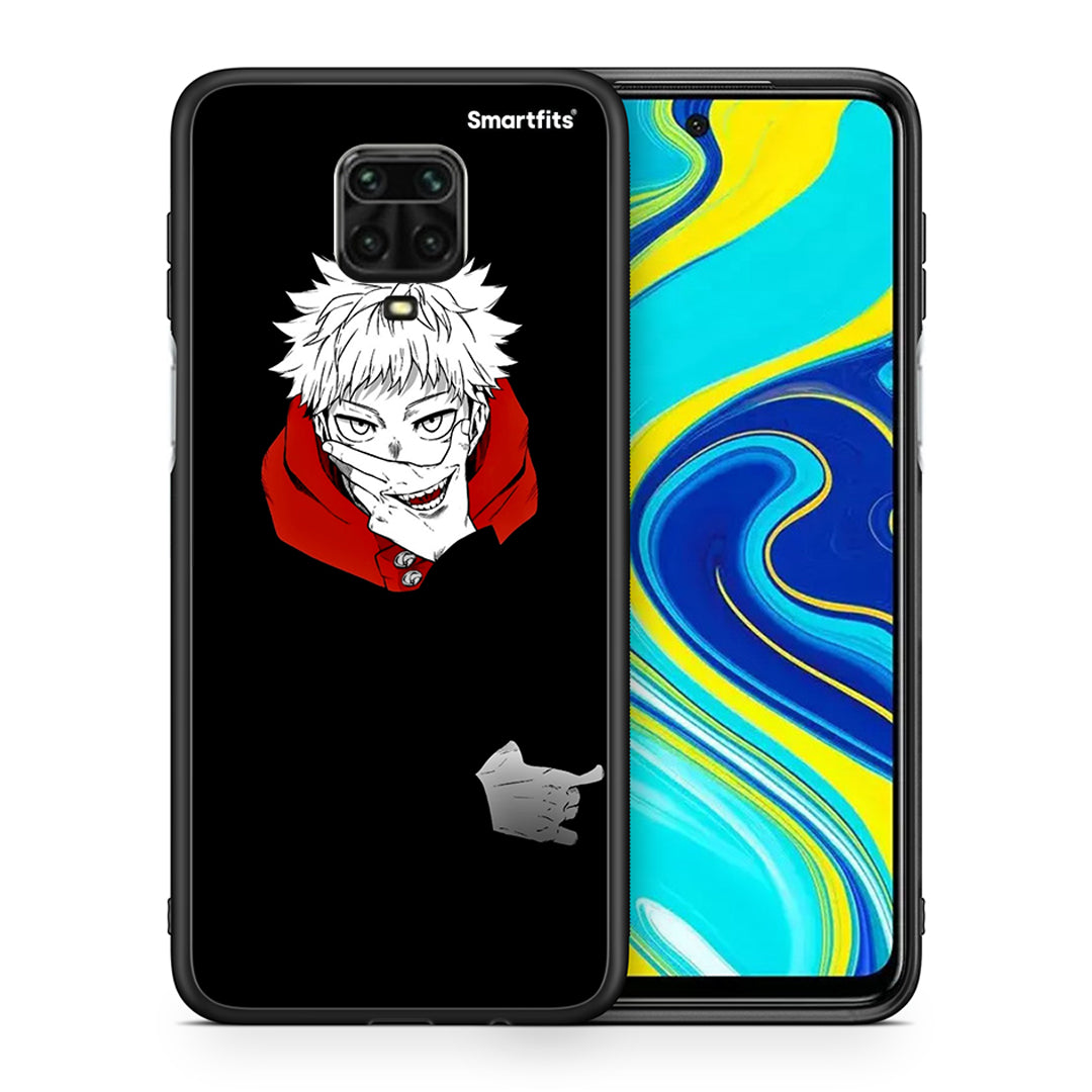 Θήκη Xiaomi Redmi Note 9S / 9 Pro Itadori Anime από τη Smartfits με σχέδιο στο πίσω μέρος και μαύρο περίβλημα | Xiaomi Redmi Note 9S / 9 Pro Itadori Anime case with colorful back and black bezels