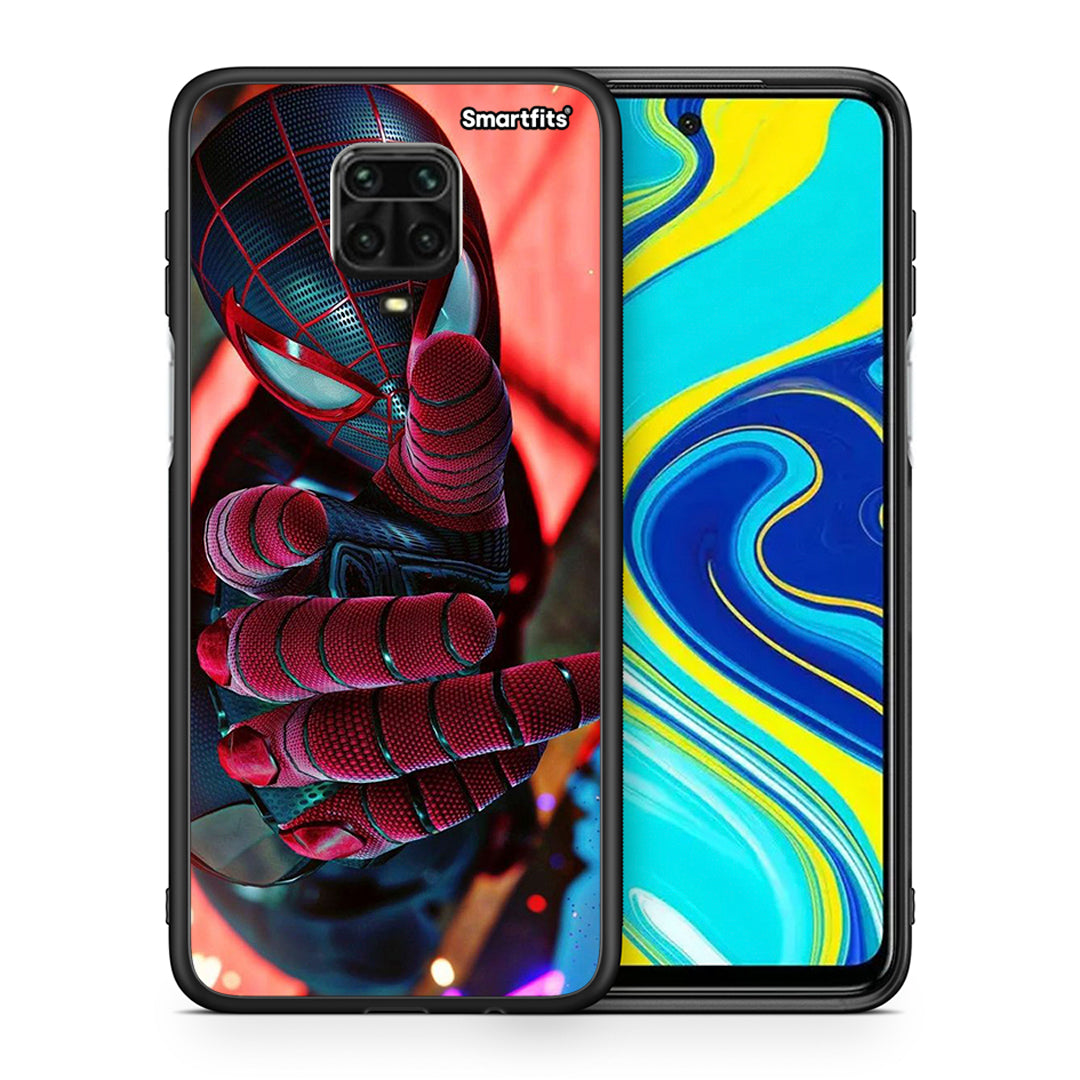 Θήκη Xiaomi Redmi Note 9S / 9 Pro Spider Hand από τη Smartfits με σχέδιο στο πίσω μέρος και μαύρο περίβλημα | Xiaomi Redmi Note 9S / 9 Pro Spider Hand case with colorful back and black bezels