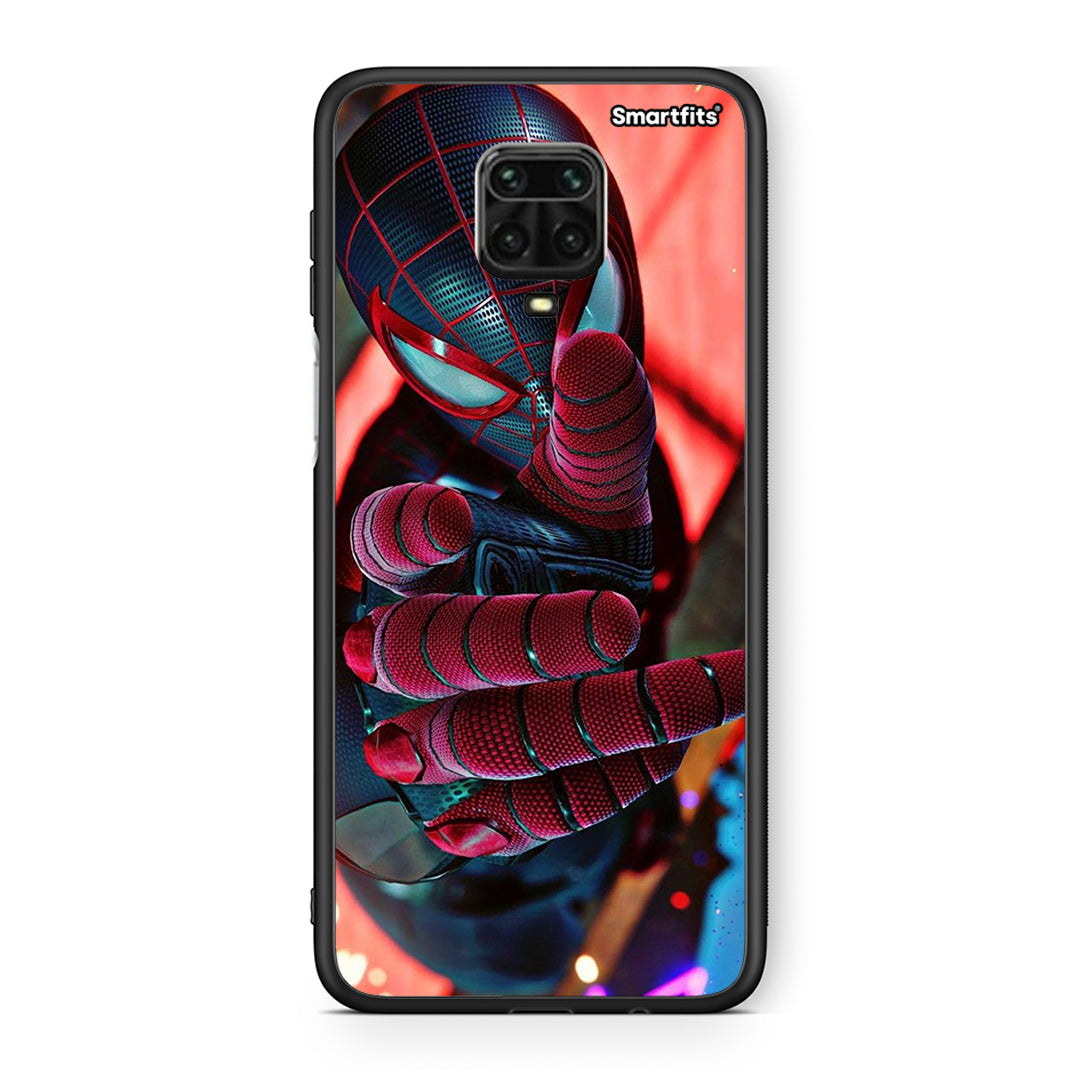 Xiaomi Redmi Note 9S / 9 Pro Spider Hand Θήκη από τη Smartfits με σχέδιο στο πίσω μέρος και μαύρο περίβλημα | Smartphone case with colorful back and black bezels by Smartfits