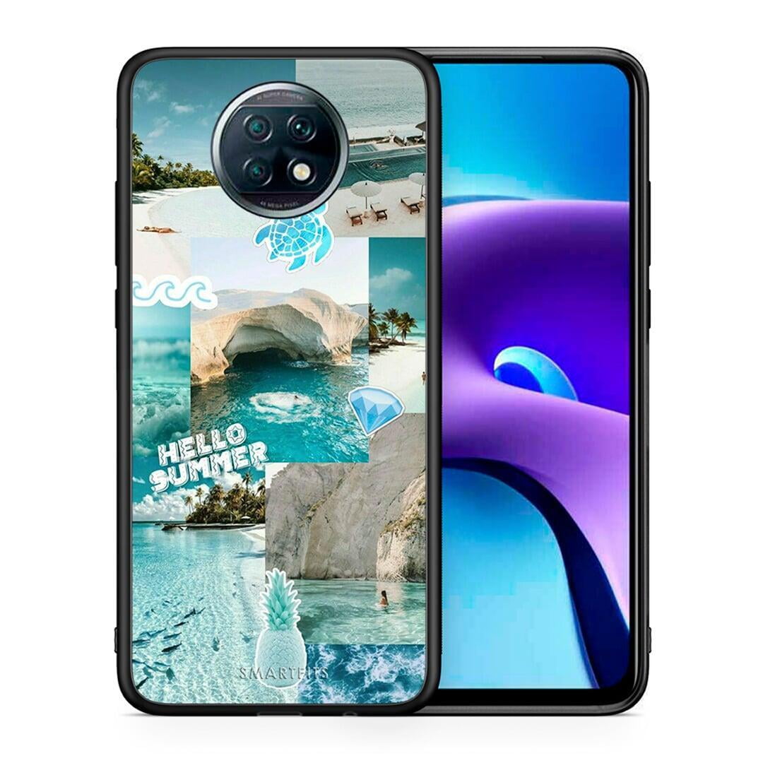 Θήκη Xiaomi Redmi Note 9T Aesthetic Summer από τη Smartfits με σχέδιο στο πίσω μέρος και μαύρο περίβλημα | Xiaomi Redmi Note 9T Aesthetic Summer case with colorful back and black bezels