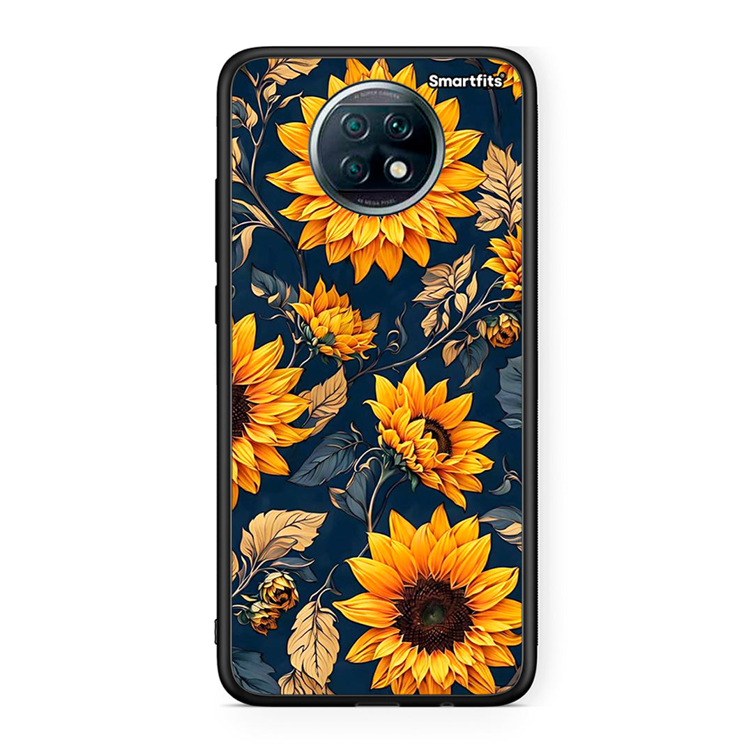 Xiaomi Redmi Note 9T Autumn Sunflowers Θήκη από τη Smartfits με σχέδιο στο πίσω μέρος και μαύρο περίβλημα | Smartphone case with colorful back and black bezels by Smartfits
