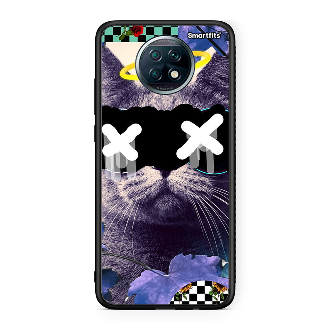 Xiaomi Redmi Note 9T Cat Collage θήκη από τη Smartfits με σχέδιο στο πίσω μέρος και μαύρο περίβλημα | Smartphone case with colorful back and black bezels by Smartfits