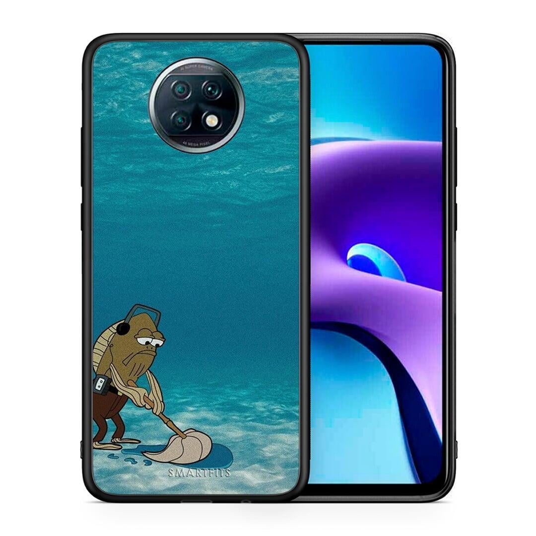 Θήκη Xiaomi Redmi Note 9T Clean The Ocean από τη Smartfits με σχέδιο στο πίσω μέρος και μαύρο περίβλημα | Xiaomi Redmi Note 9T Clean The Ocean case with colorful back and black bezels