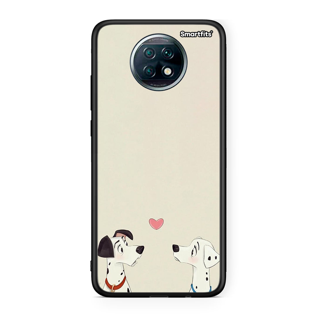 Xiaomi Redmi Note 9T Dalmatians Love θήκη από τη Smartfits με σχέδιο στο πίσω μέρος και μαύρο περίβλημα | Smartphone case with colorful back and black bezels by Smartfits