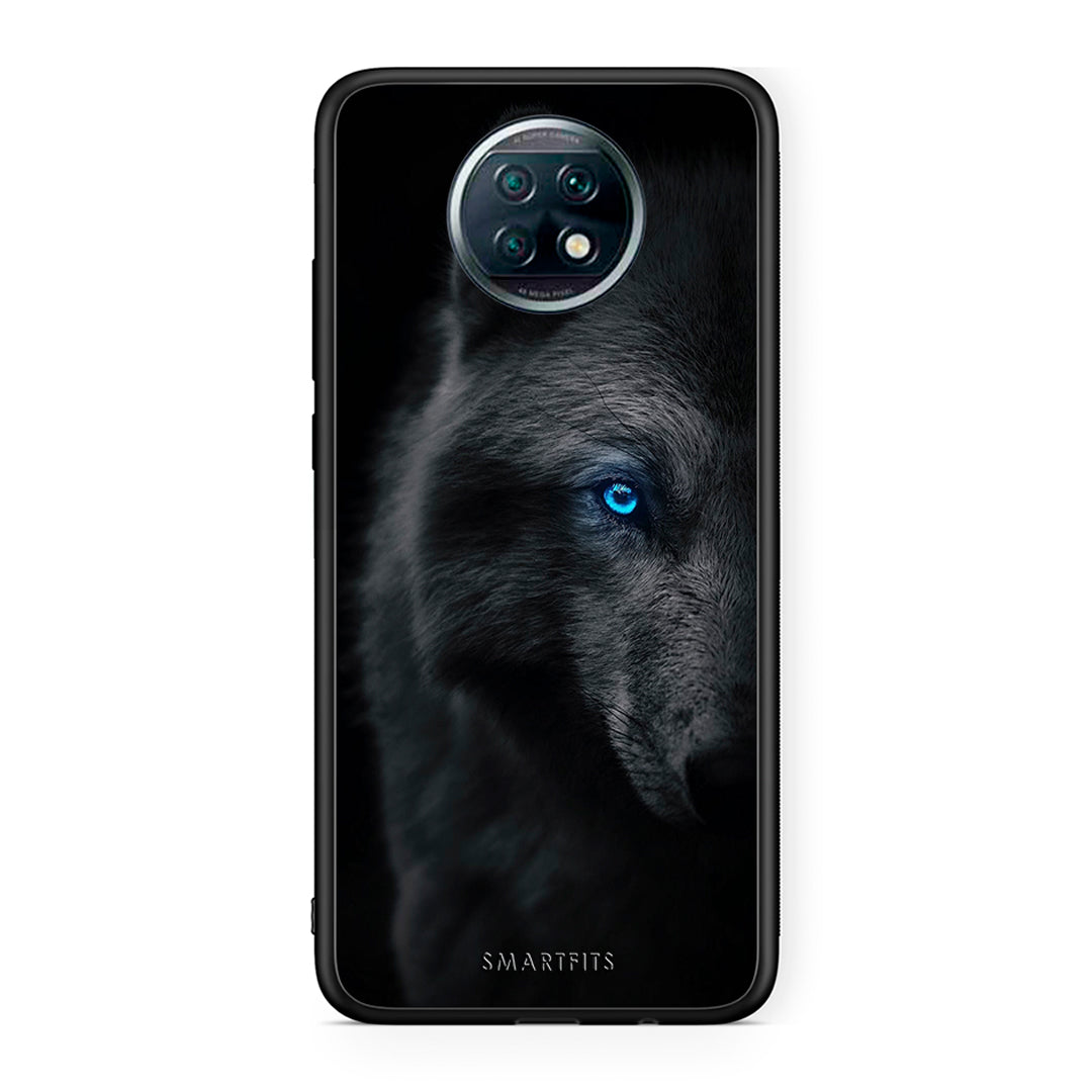 Xiaomi Redmi Note 9T Dark Wolf θήκη από τη Smartfits με σχέδιο στο πίσω μέρος και μαύρο περίβλημα | Smartphone case with colorful back and black bezels by Smartfits