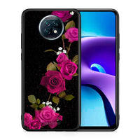 Thumbnail for Θήκη Xiaomi Redmi Note 9T Red Roses Flower από τη Smartfits με σχέδιο στο πίσω μέρος και μαύρο περίβλημα | Xiaomi Redmi Note 9T Red Roses Flower case with colorful back and black bezels