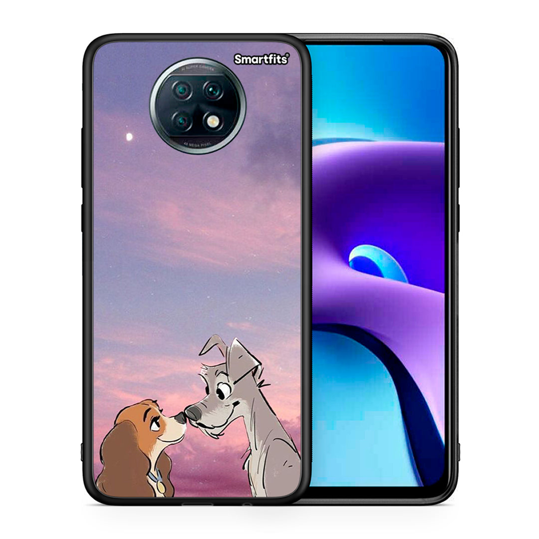 Θήκη Xiaomi Redmi Note 9T Lady And Tramp από τη Smartfits με σχέδιο στο πίσω μέρος και μαύρο περίβλημα | Xiaomi Redmi Note 9T Lady And Tramp case with colorful back and black bezels