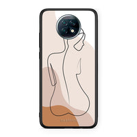 Thumbnail for Xiaomi Redmi Note 9T LineArt Woman θήκη από τη Smartfits με σχέδιο στο πίσω μέρος και μαύρο περίβλημα | Smartphone case with colorful back and black bezels by Smartfits