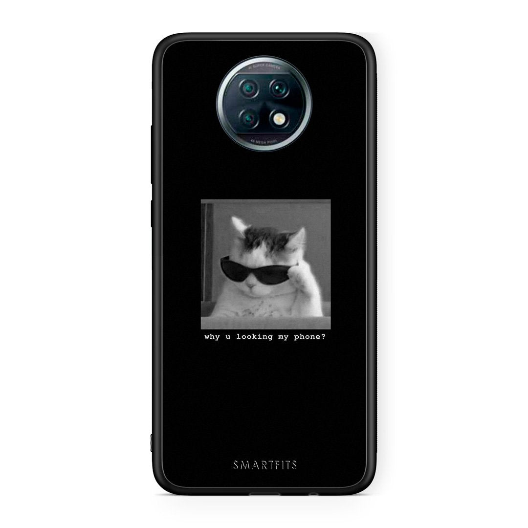 Xiaomi Redmi Note 9T Meme Cat θήκη από τη Smartfits με σχέδιο στο πίσω μέρος και μαύρο περίβλημα | Smartphone case with colorful back and black bezels by Smartfits