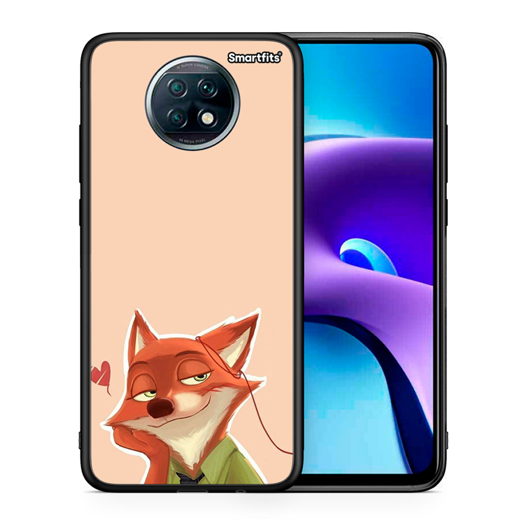 Θήκη Xiaomi Redmi Note 9T Nick Wilde And Judy Hopps Love 1 από τη Smartfits με σχέδιο στο πίσω μέρος και μαύρο περίβλημα | Xiaomi Redmi Note 9T Nick Wilde And Judy Hopps Love 1 case with colorful back and black bezels