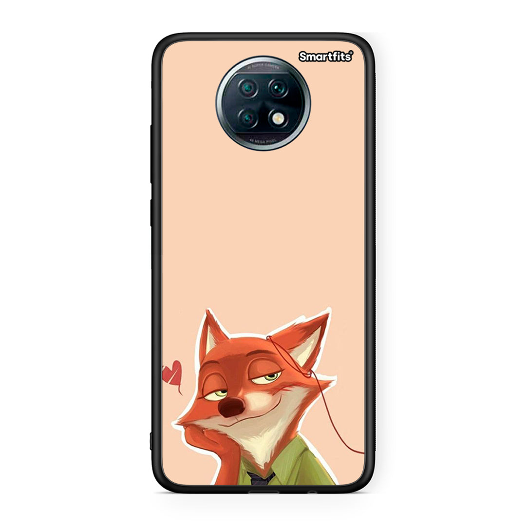 Xiaomi Redmi Note 9T Nick Wilde And Judy Hopps Love 1 θήκη από τη Smartfits με σχέδιο στο πίσω μέρος και μαύρο περίβλημα | Smartphone case with colorful back and black bezels by Smartfits