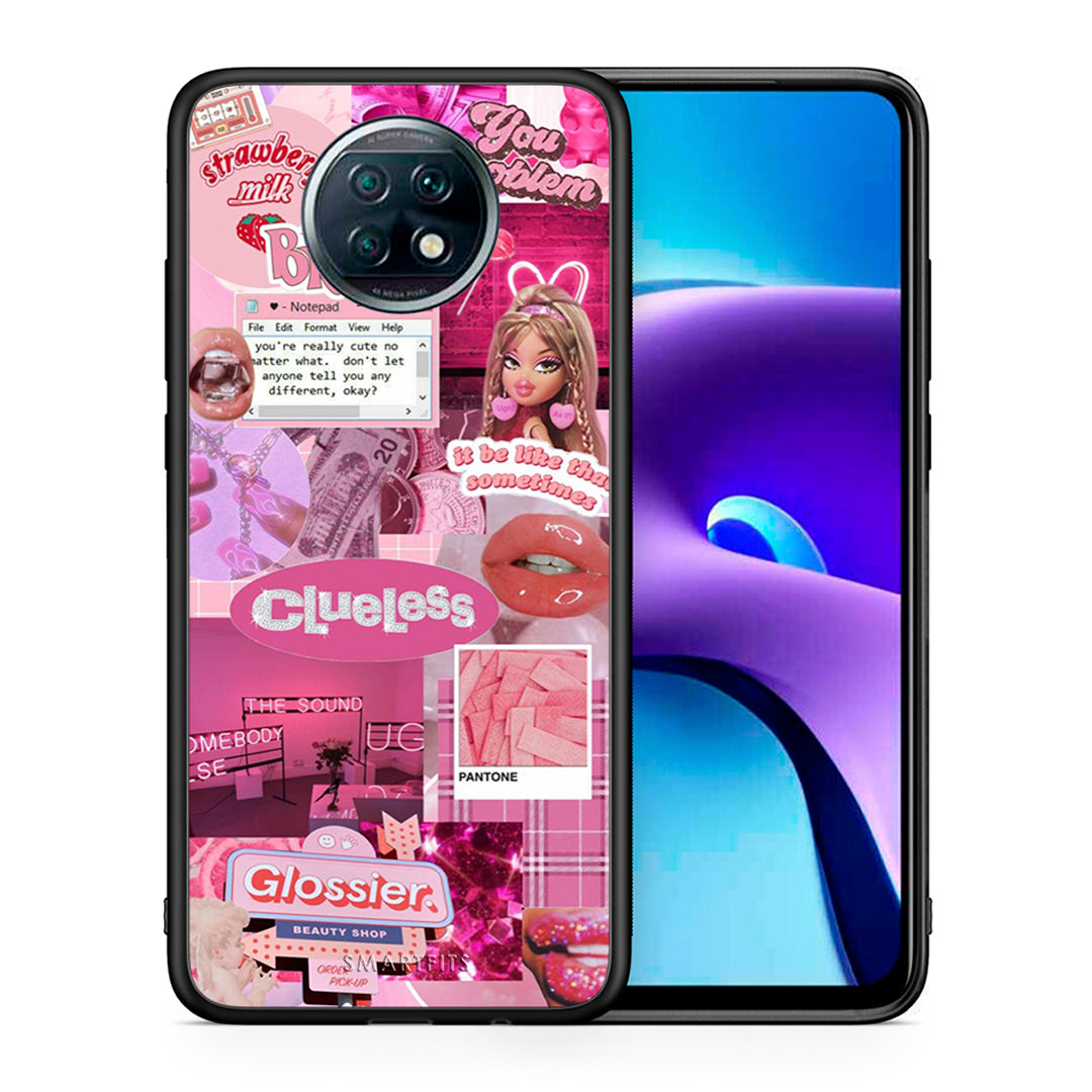 Θήκη Αγίου Βαλεντίνου Xiaomi Redmi Note 9T Pink Love από τη Smartfits με σχέδιο στο πίσω μέρος και μαύρο περίβλημα | Xiaomi Redmi Note 9T Pink Love case with colorful back and black bezels