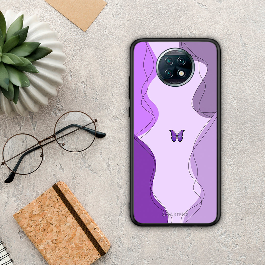 Purple Mariposa - Xiaomi Redmi Note 9T case