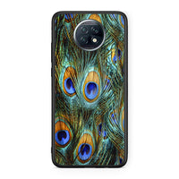 Thumbnail for Xiaomi Redmi Note 9T Real Peacock Feathers θήκη από τη Smartfits με σχέδιο στο πίσω μέρος και μαύρο περίβλημα | Smartphone case with colorful back and black bezels by Smartfits