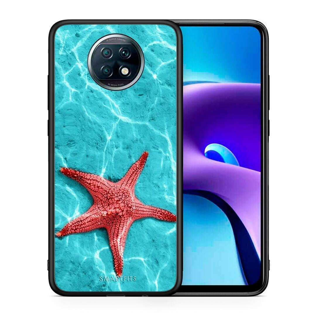 Θήκη Xiaomi Redmi Note 9T Red Starfish από τη Smartfits με σχέδιο στο πίσω μέρος και μαύρο περίβλημα | Xiaomi Redmi Note 9T Red Starfish case with colorful back and black bezels