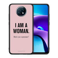 Thumbnail for Θήκη Xiaomi Redmi Note 9T Superpower Woman από τη Smartfits με σχέδιο στο πίσω μέρος και μαύρο περίβλημα | Xiaomi Redmi Note 9T Superpower Woman case with colorful back and black bezels