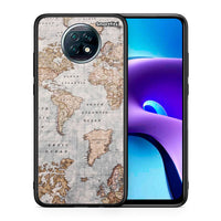 Thumbnail for Θήκη Xiaomi Redmi Note 9T World Map από τη Smartfits με σχέδιο στο πίσω μέρος και μαύρο περίβλημα | Xiaomi Redmi Note 9T World Map case with colorful back and black bezels