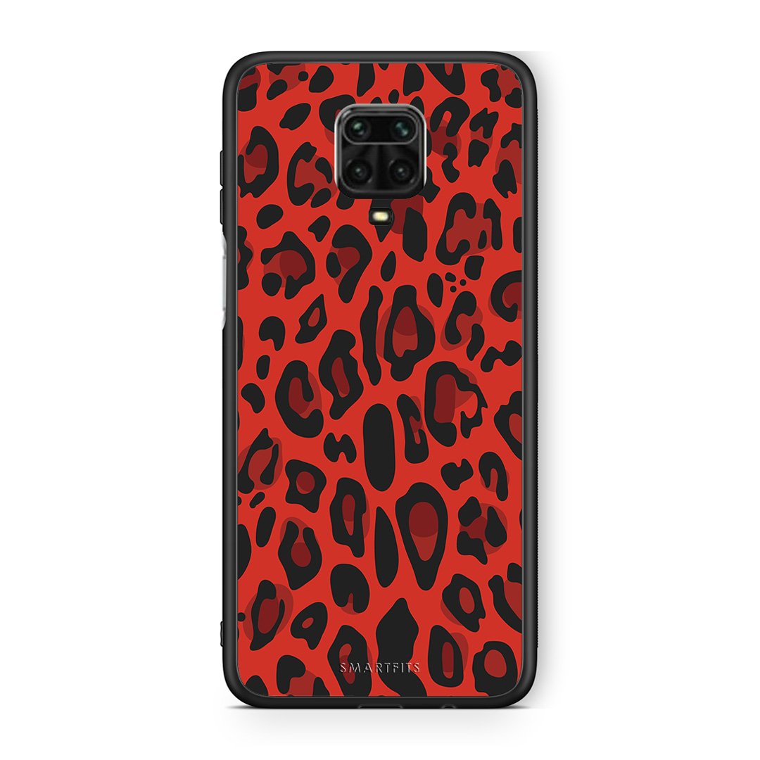 4 - Xiaomi Redmi Note 9S / 9 Pro Red Leopard Animal case, cover, bumper