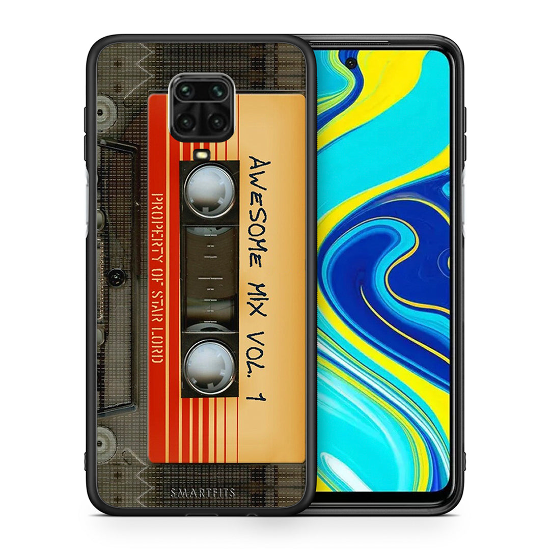 Θήκη Xiaomi Redmi Note 9S / 9 Pro Awesome Mix από τη Smartfits με σχέδιο στο πίσω μέρος και μαύρο περίβλημα | Xiaomi Redmi Note 9S / 9 Pro Awesome Mix case with colorful back and black bezels