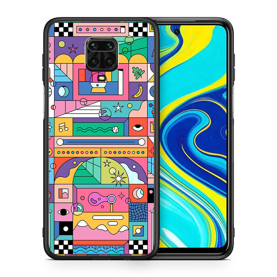 Θήκη Xiaomi Redmi Note 9S / 9 Pro Bubbles Soap από τη Smartfits με σχέδιο στο πίσω μέρος και μαύρο περίβλημα | Xiaomi Redmi Note 9S / 9 Pro Bubbles Soap case with colorful back and black bezels