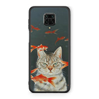Thumbnail for Xiaomi Redmi Note 9S / 9 Pro Cat Goldfish θήκη από τη Smartfits με σχέδιο στο πίσω μέρος και μαύρο περίβλημα | Smartphone case with colorful back and black bezels by Smartfits