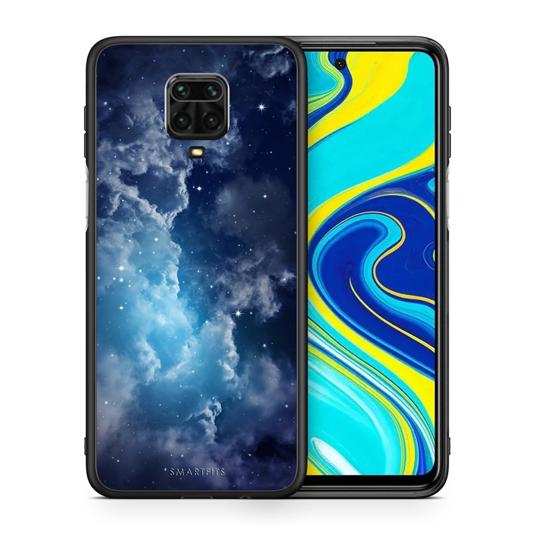 Θήκη Xiaomi Redmi Note 9S / 9 Pro Blue Sky Galaxy από τη Smartfits με σχέδιο στο πίσω μέρος και μαύρο περίβλημα | Xiaomi Redmi Note 9S / 9 Pro Blue Sky Galaxy case with colorful back and black bezels