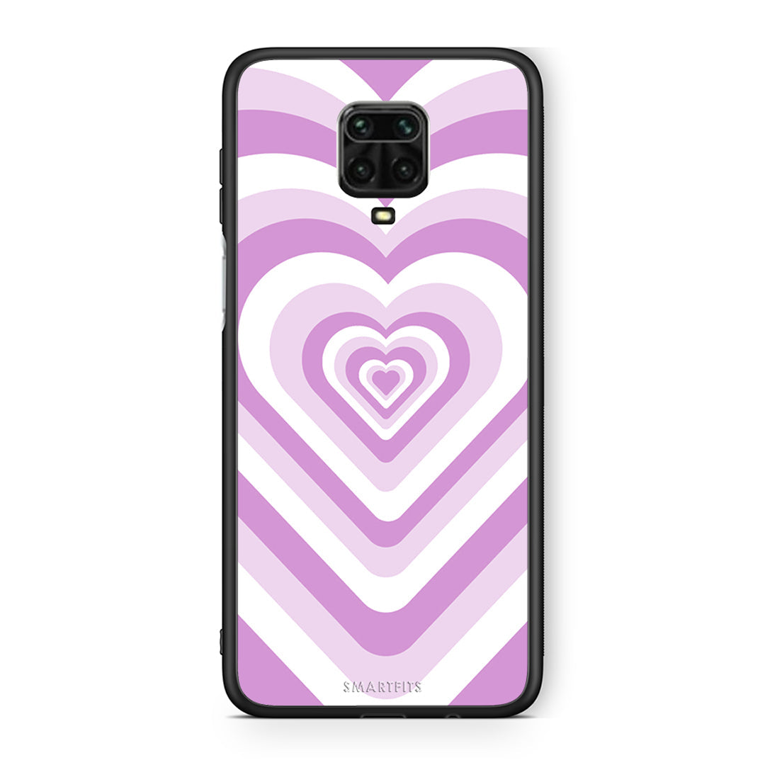 Xiaomi Redmi Note 9S / 9 Pro Lilac Hearts θήκη από τη Smartfits με σχέδιο στο πίσω μέρος και μαύρο περίβλημα | Smartphone case with colorful back and black bezels by Smartfits