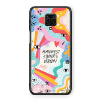Thumbnail for Xiaomi Redmi Note 9S / 9 Pro Manifest Your Vision θήκη από τη Smartfits με σχέδιο στο πίσω μέρος και μαύρο περίβλημα | Smartphone case with colorful back and black bezels by Smartfits