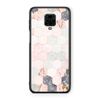 Thumbnail for 4 - Xiaomi Redmi Note 9S / 9 Pro Hexagon Pink Marble case, cover, bumper