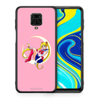 Thumbnail for Θήκη Xiaomi Redmi Note 9S / 9 Pro Moon Girl από τη Smartfits με σχέδιο στο πίσω μέρος και μαύρο περίβλημα | Xiaomi Redmi Note 9S / 9 Pro Moon Girl case with colorful back and black bezels