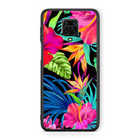 Thumbnail for Xiaomi Redmi Note 9S / 9 Pro Tropical Flowers θήκη από τη Smartfits με σχέδιο στο πίσω μέρος και μαύρο περίβλημα | Smartphone case with colorful back and black bezels by Smartfits