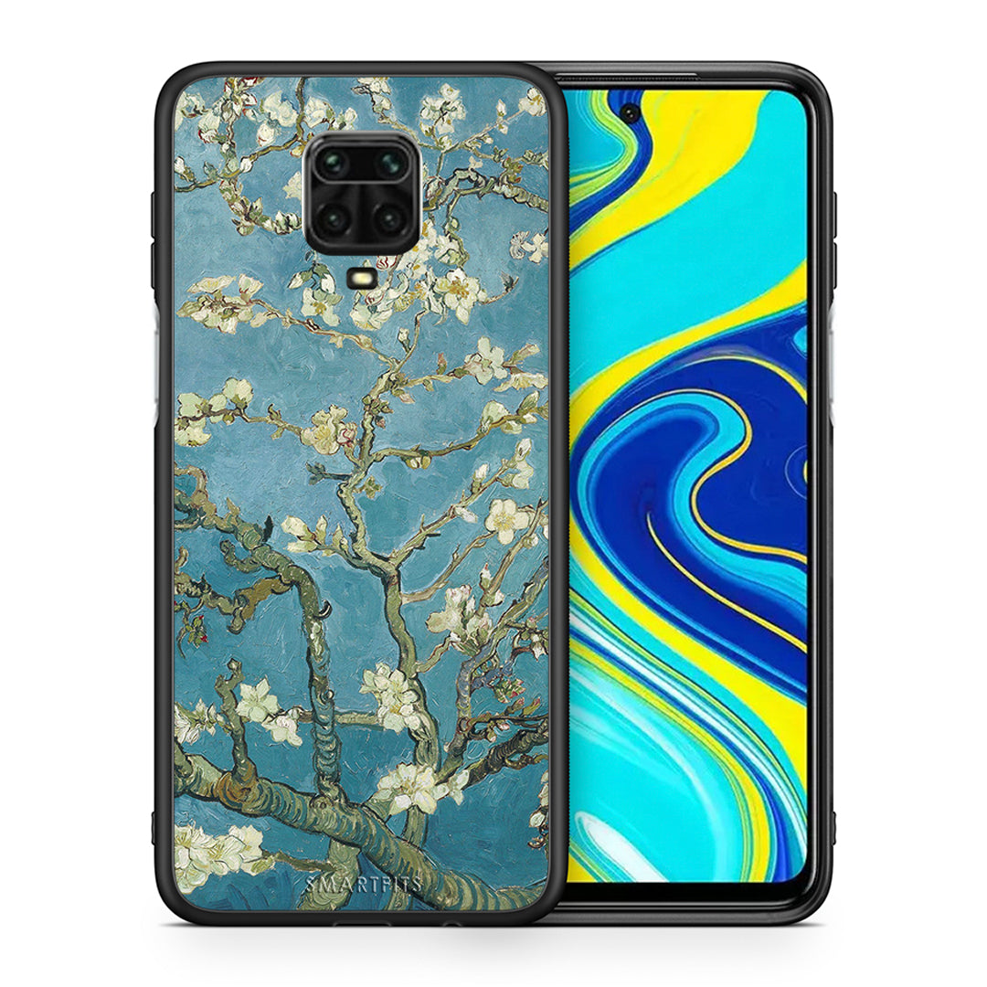 Θήκη Xiaomi Redmi Note 9S / 9 Pro White Blossoms από τη Smartfits με σχέδιο στο πίσω μέρος και μαύρο περίβλημα | Xiaomi Redmi Note 9S / 9 Pro White Blossoms case with colorful back and black bezels