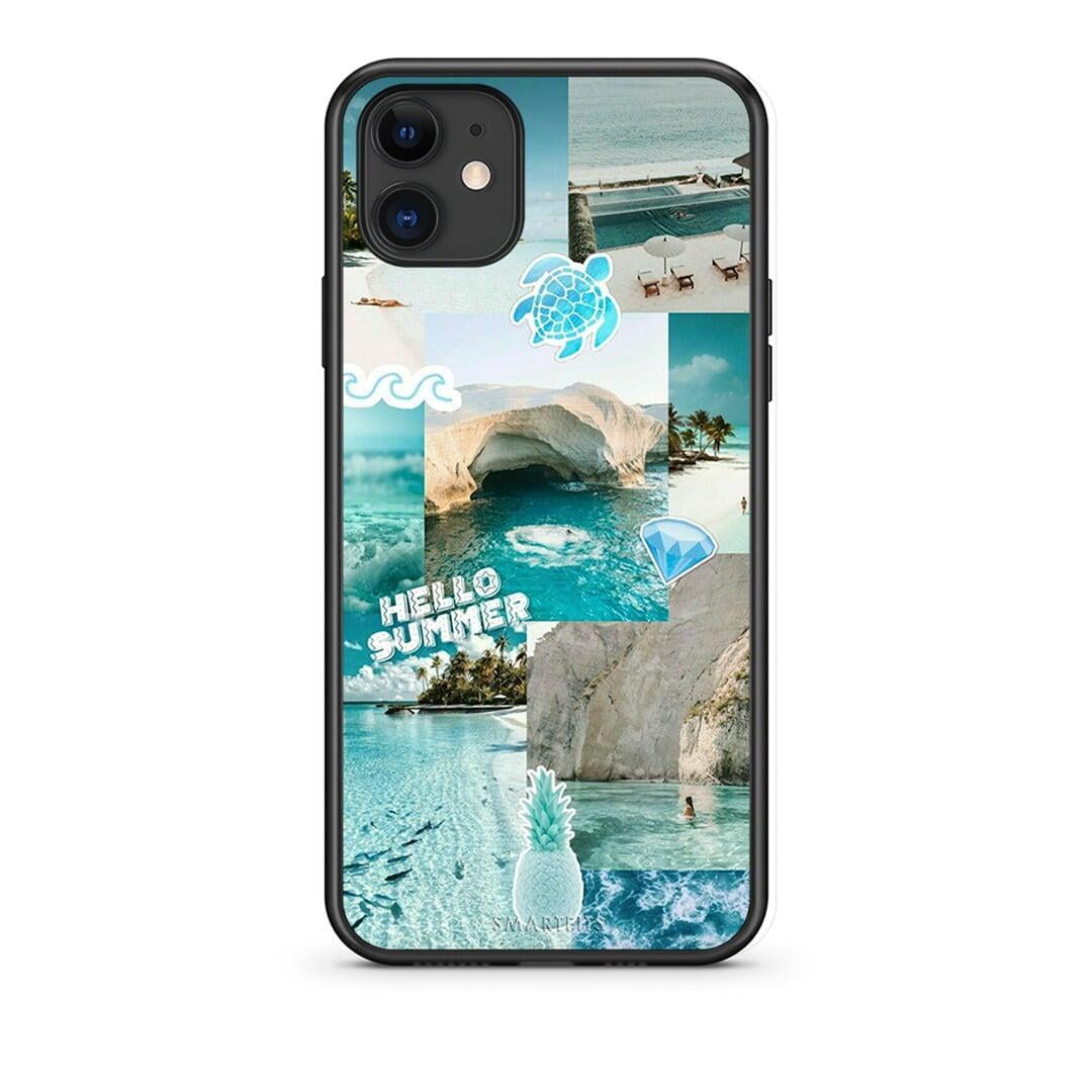 iPhone 11 Aesthetic Summer Θήκη από τη Smartfits με σχέδιο στο πίσω μέρος και μαύρο περίβλημα | Smartphone case with colorful back and black bezels by Smartfits