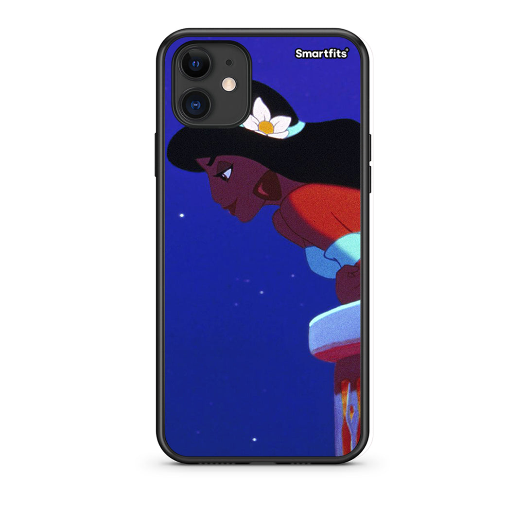 iPhone 11 Alladin And Jasmine Love 2 Θήκη από τη Smartfits με σχέδιο στο πίσω μέρος και μαύρο περίβλημα | Smartphone case with colorful back and black bezels by Smartfits