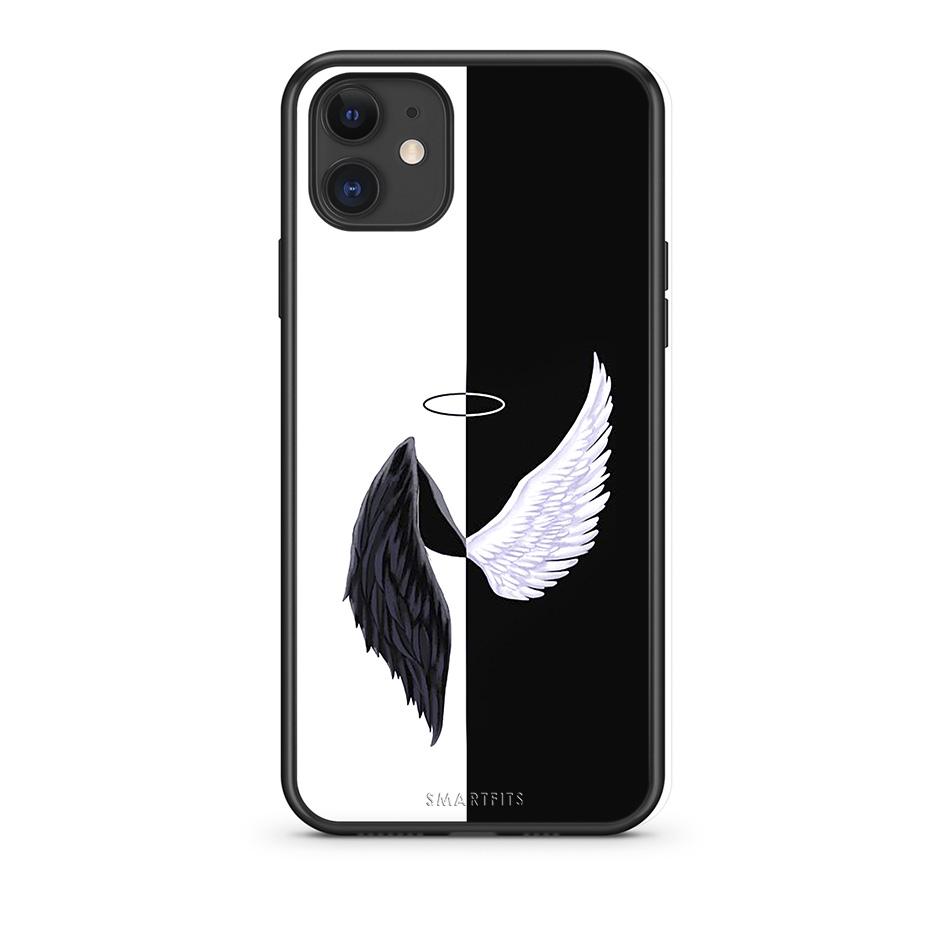 iPhone 11 Angels Demons θήκη από τη Smartfits με σχέδιο στο πίσω μέρος και μαύρο περίβλημα | Smartphone case with colorful back and black bezels by Smartfits