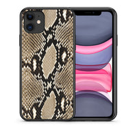 Thumbnail for Θήκη iPhone 11 Fashion Snake Animal από τη Smartfits με σχέδιο στο πίσω μέρος και μαύρο περίβλημα | iPhone 11 Fashion Snake Animal case with colorful back and black bezels
